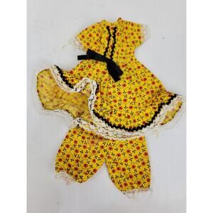 Vintage Barbie Dress Ellie Mae Clampett with Bloomers Orig 1960s Yellow Floral